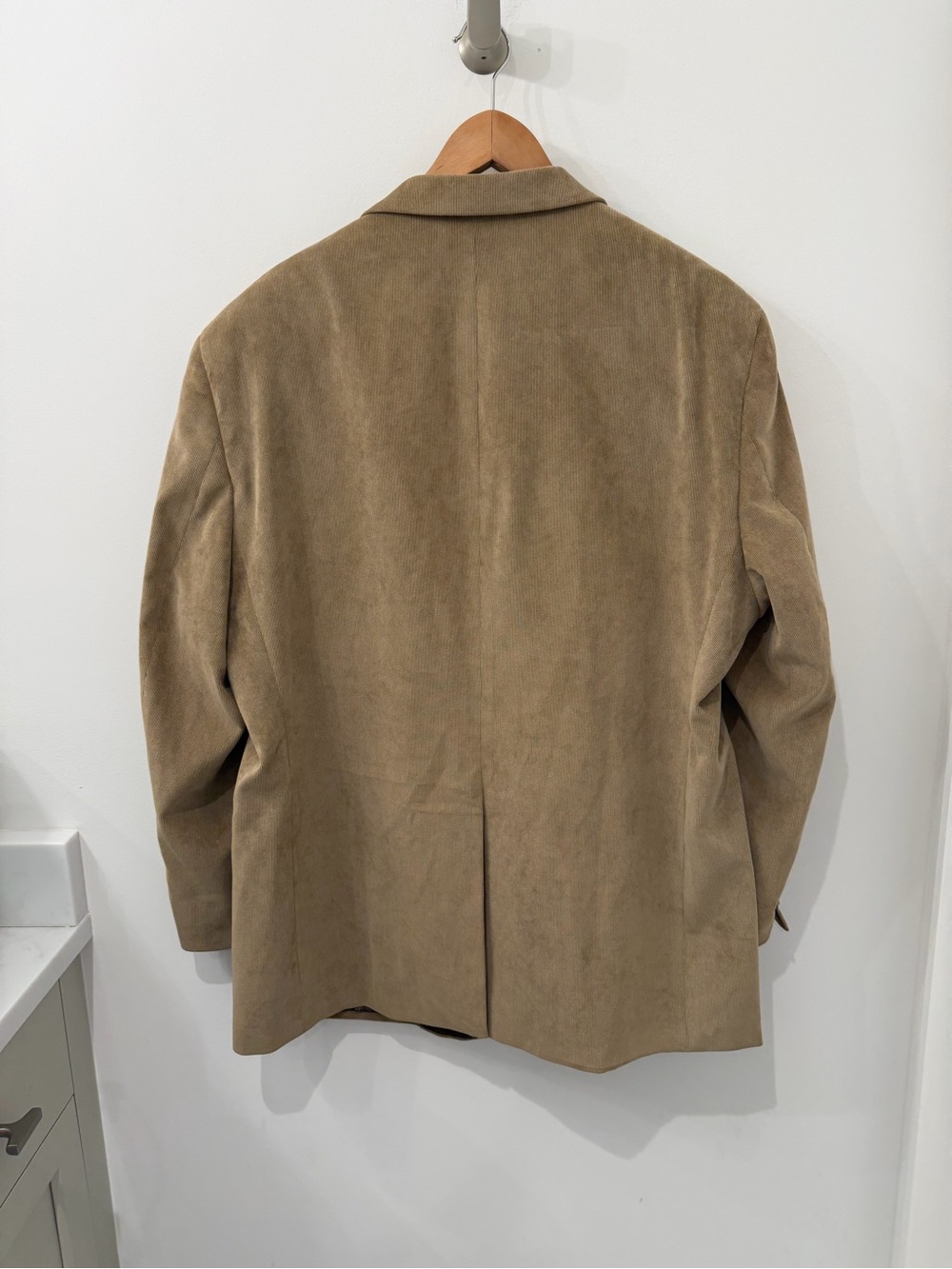 Vintage Ralph Lauren Men’s Tan Corduroy Blazer Suit Jacket Sports Coat, Size 48R - Picture 3 of 11